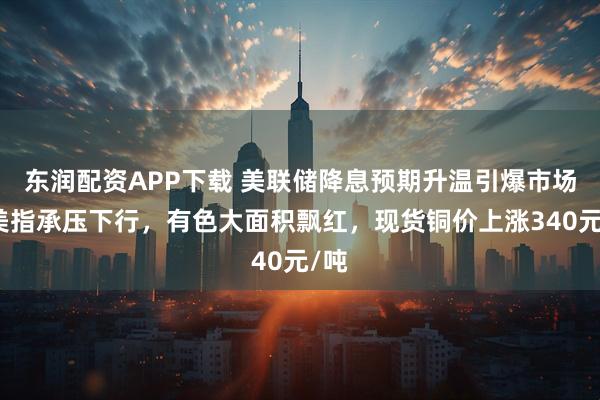 东润配资APP下载 美联储降息预期升温引爆市场：美指承压下行，有色大面积飘红，现货铜价上涨340元/吨