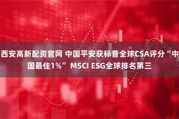 西安高新配资官网 中国平安获标普全球CSA评分“中国最佳1%” MSCI ESG全球排名第三