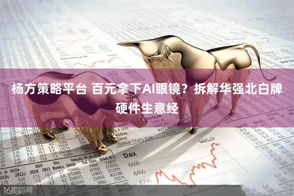 杨方策略平台 百元拿下AI眼镜？拆解华强北白牌硬件生意经